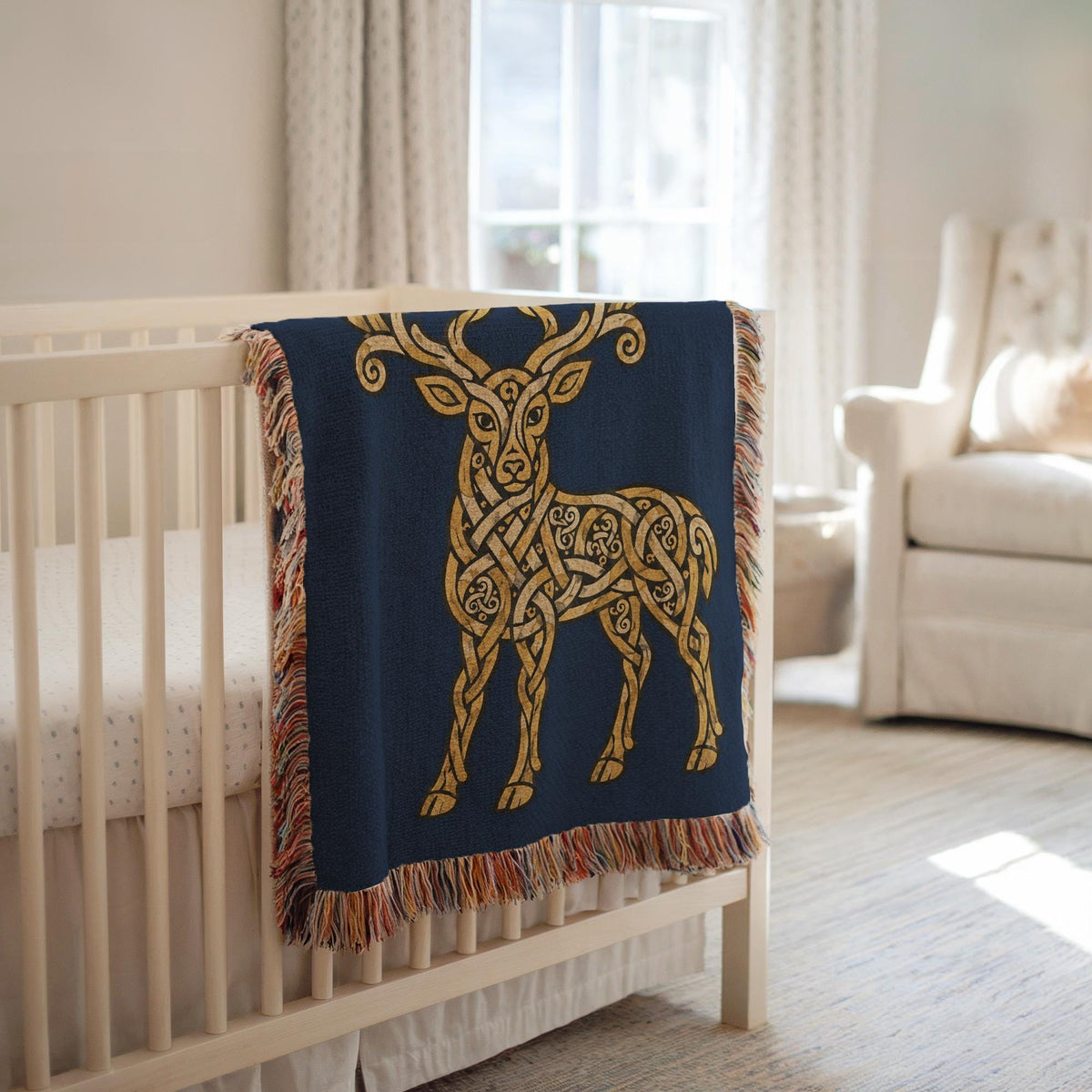 Celtic Stag Woven Blanket