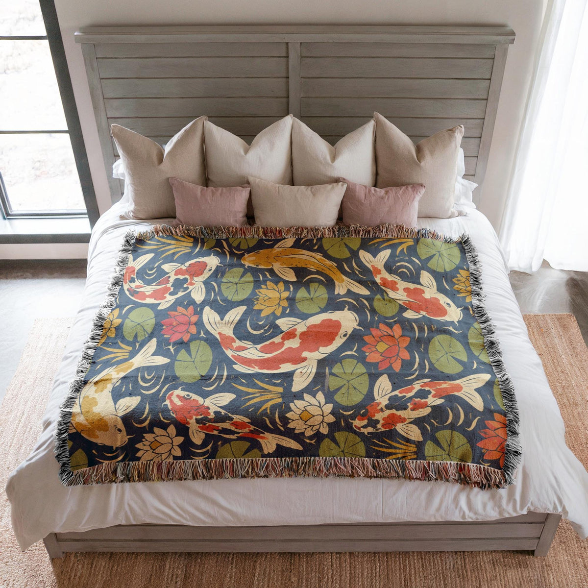 Koi Pond Woven Blanket