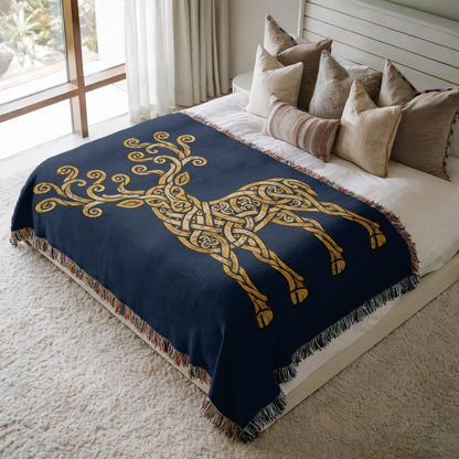 Celtic Stag Woven Blanket