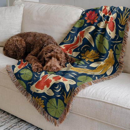 Koi Pond Woven Blanket