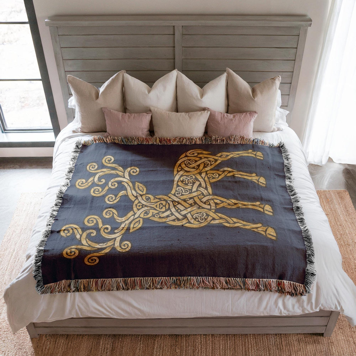 Celtic Stag Woven Blanket