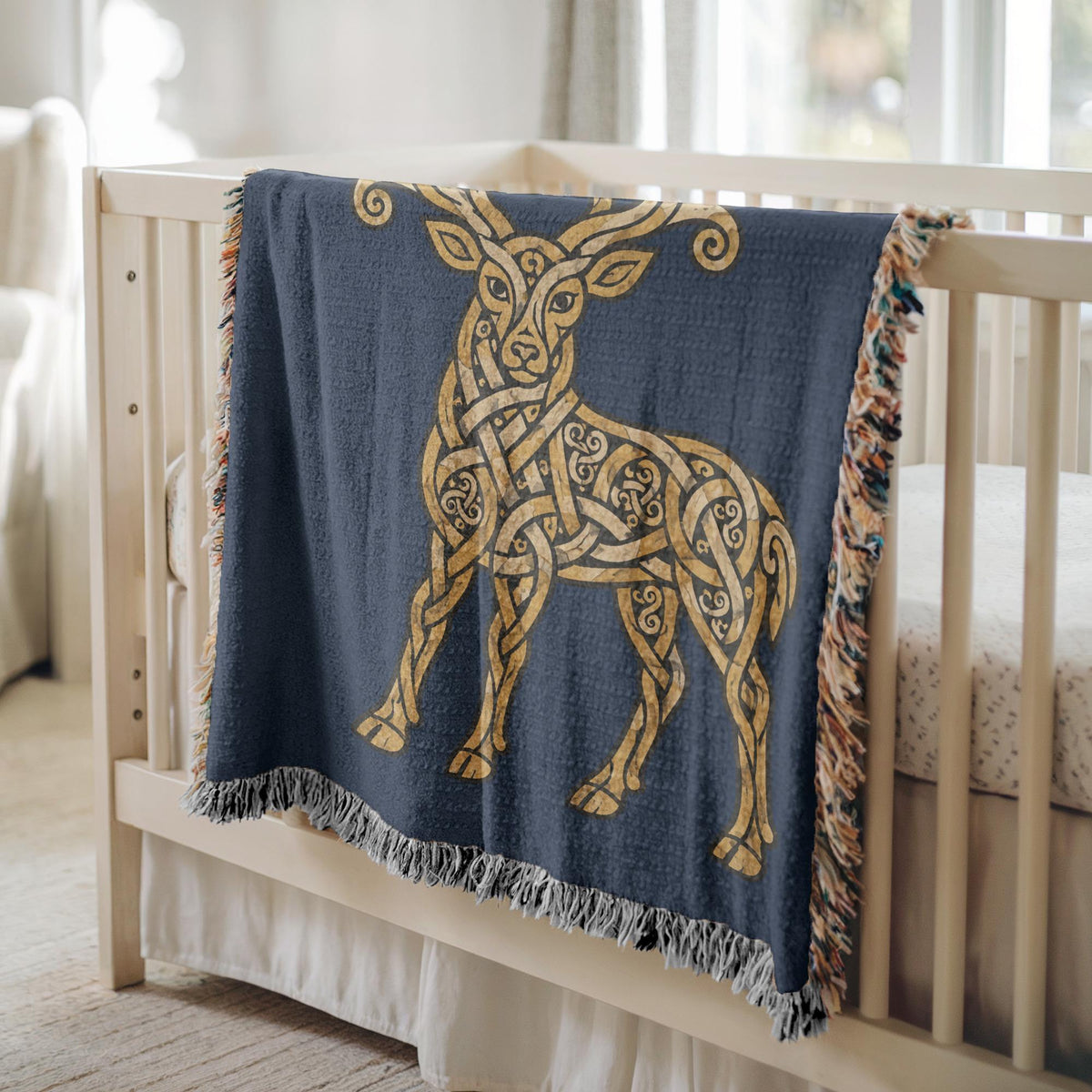 Celtic Stag Woven Blanket