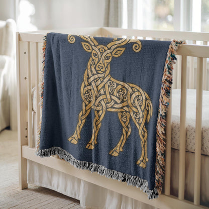 Celtic Stag Woven Blanket