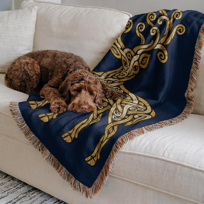 Celtic Stag Woven Blanket