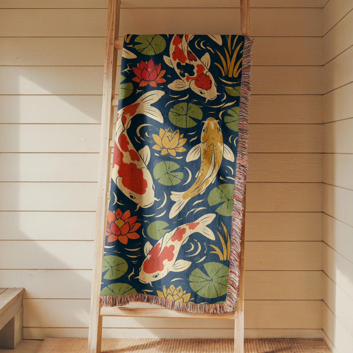 Koi Pond Woven Blanket