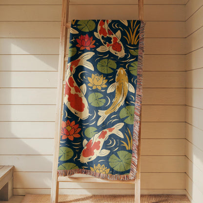 Koi Pond Woven Blanket