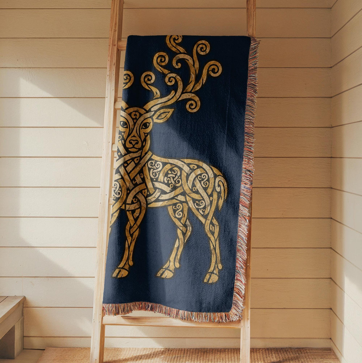 Celtic Stag Woven Blanket