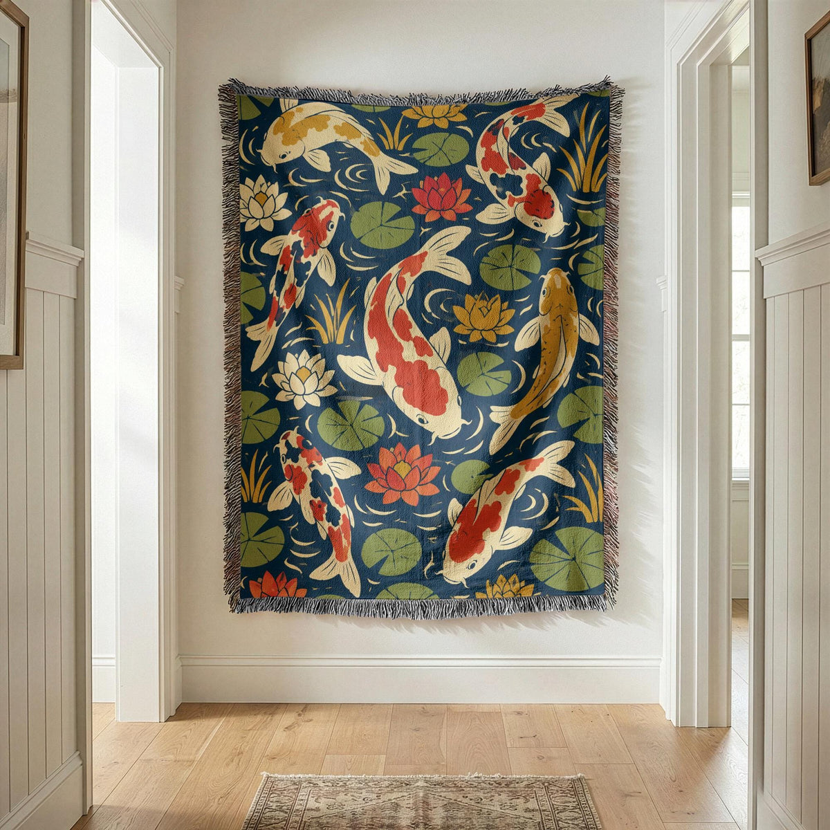 Koi Pond Woven Blanket