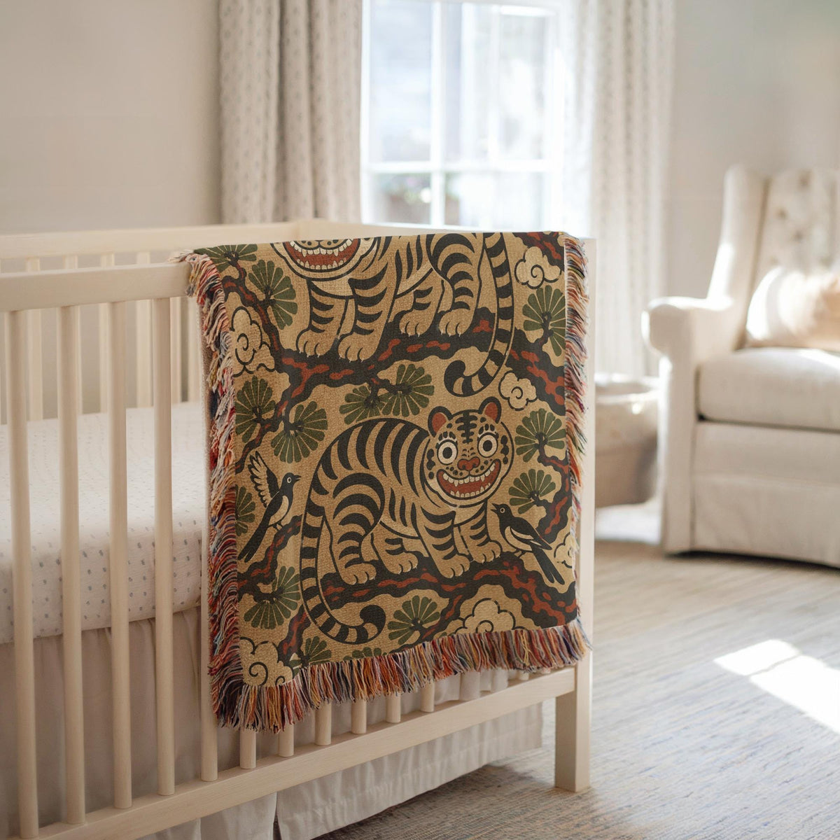 Korean Tiger Woven Blanket