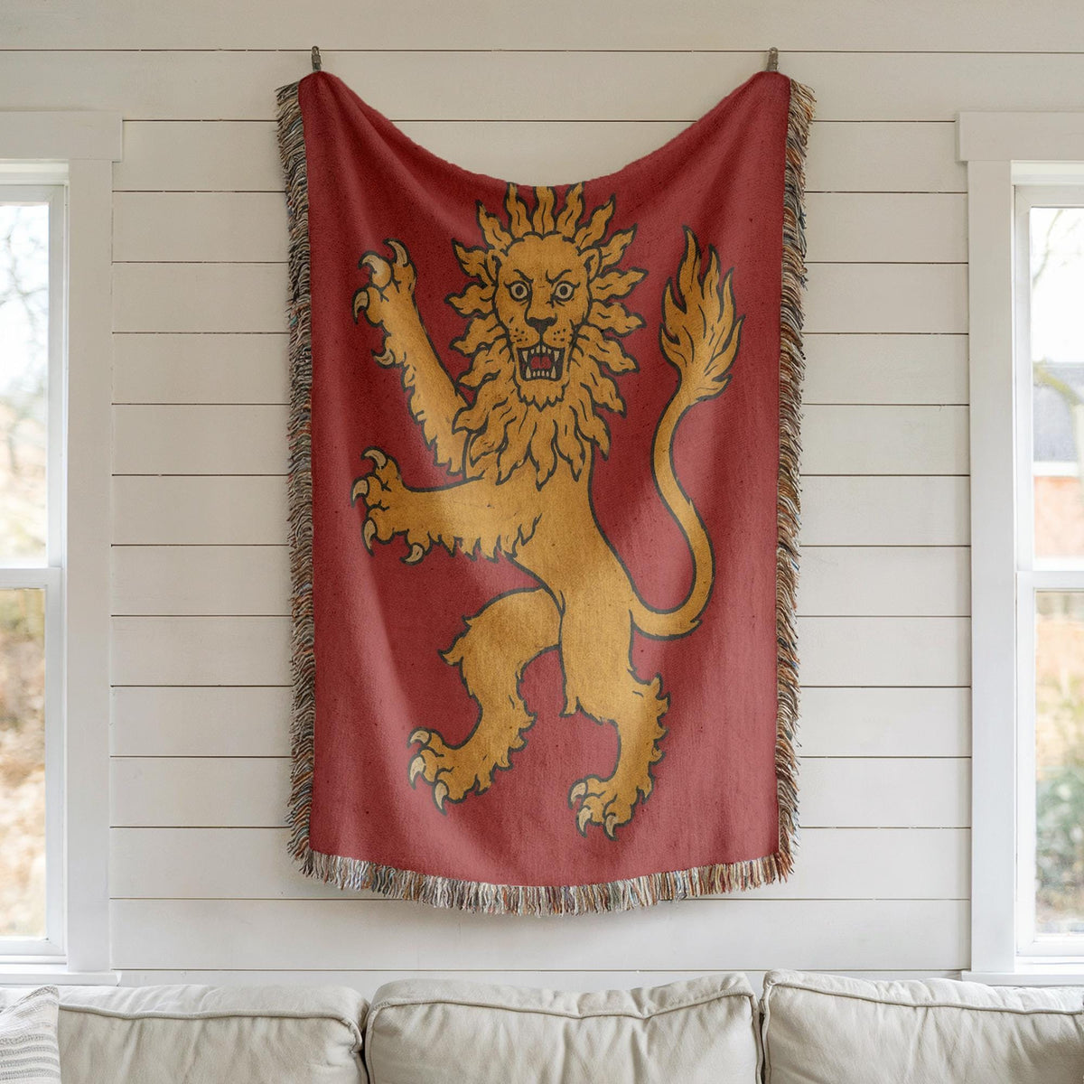 Lion Rampant Woven Blanket