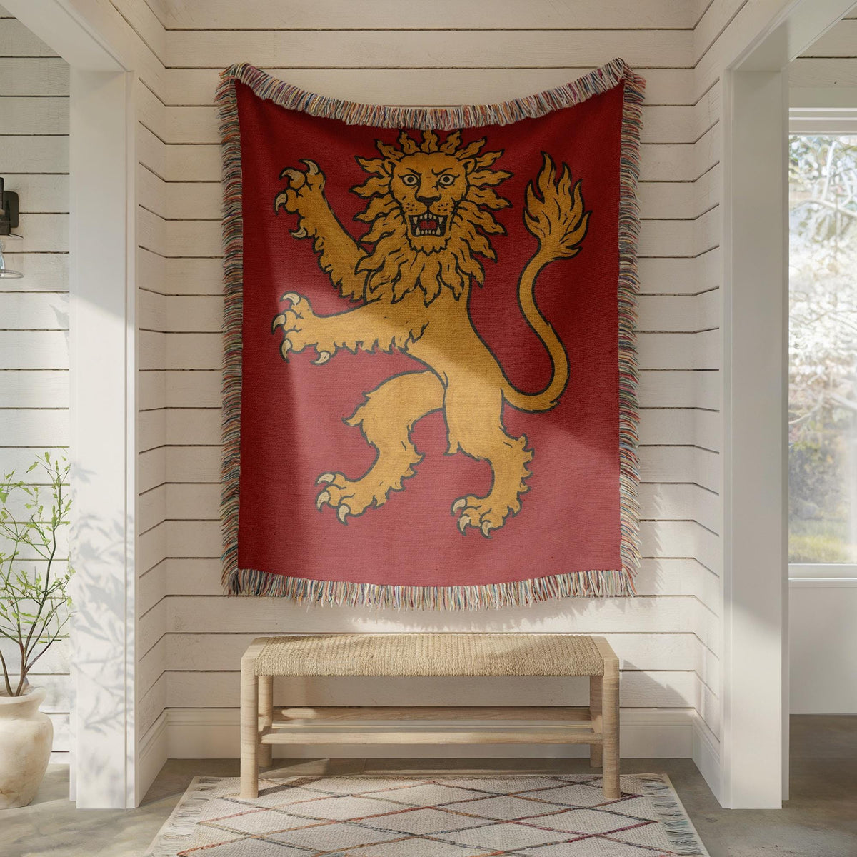 Lion Rampant Woven Blanket