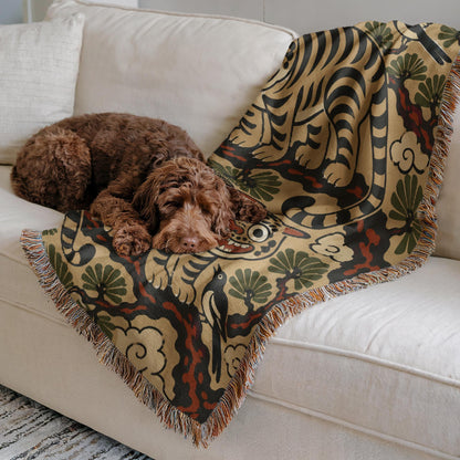 Korean Tiger Woven Blanket
