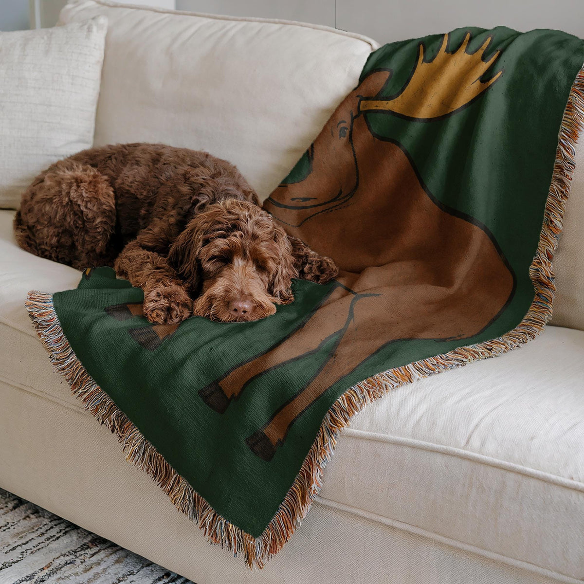 Moose Woven Blanket