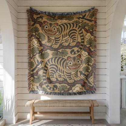 Korean Tiger Woven Blanket