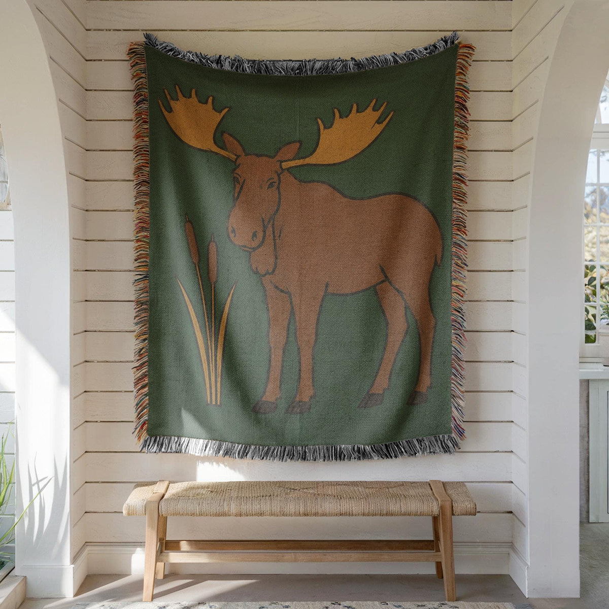 Moose Woven Blanket