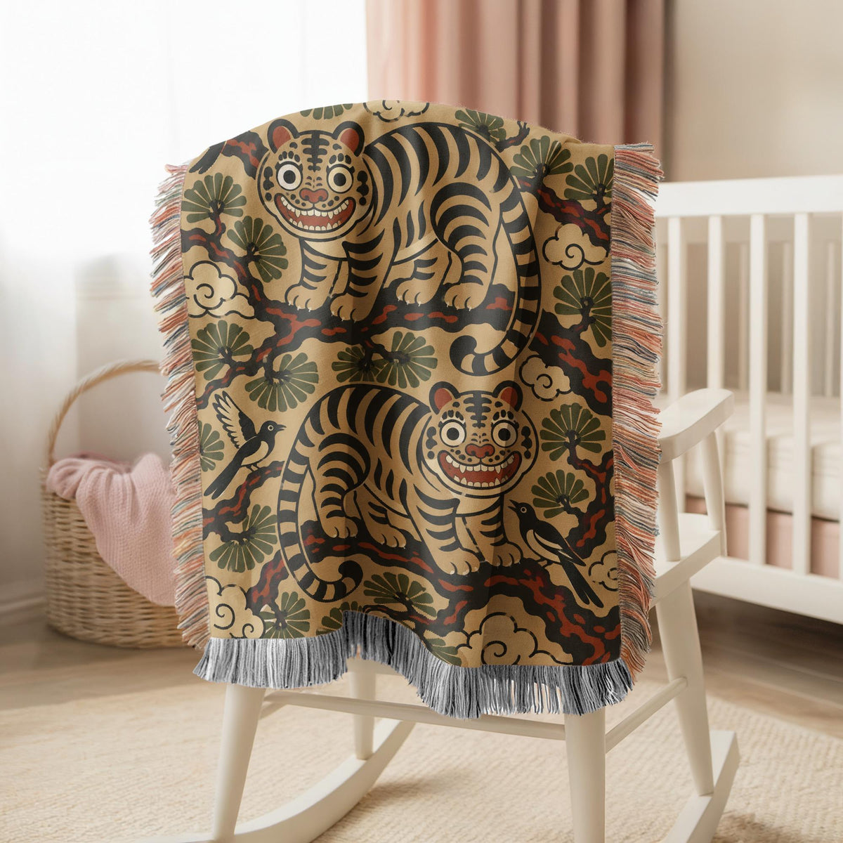 Korean Tiger Woven Blanket