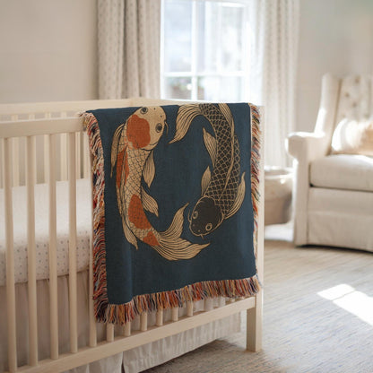 Koi Fish Woven Blanket