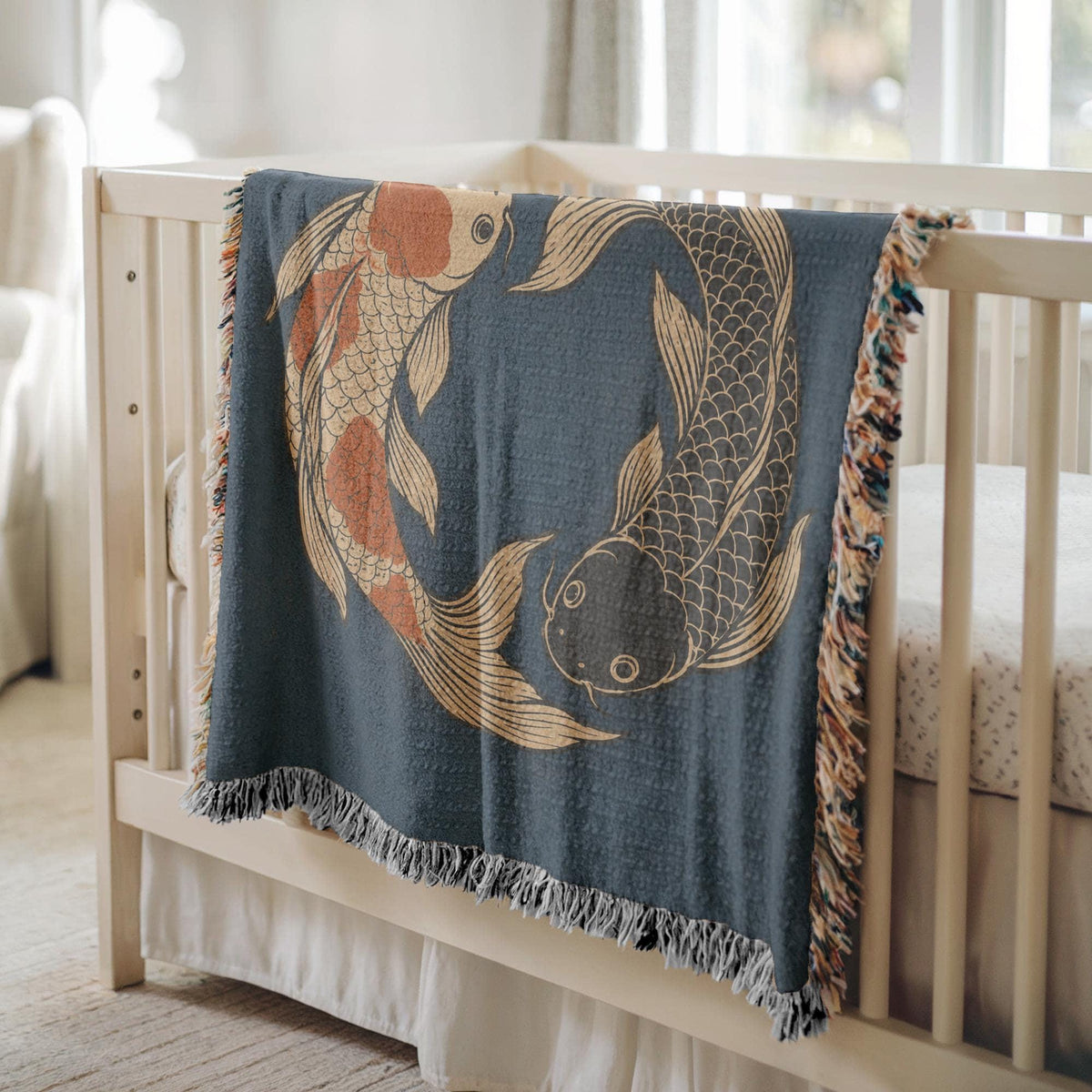 Koi Fish Woven Blanket