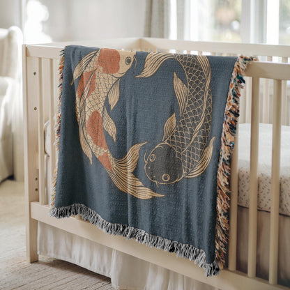 Koi Fish Woven Blanket