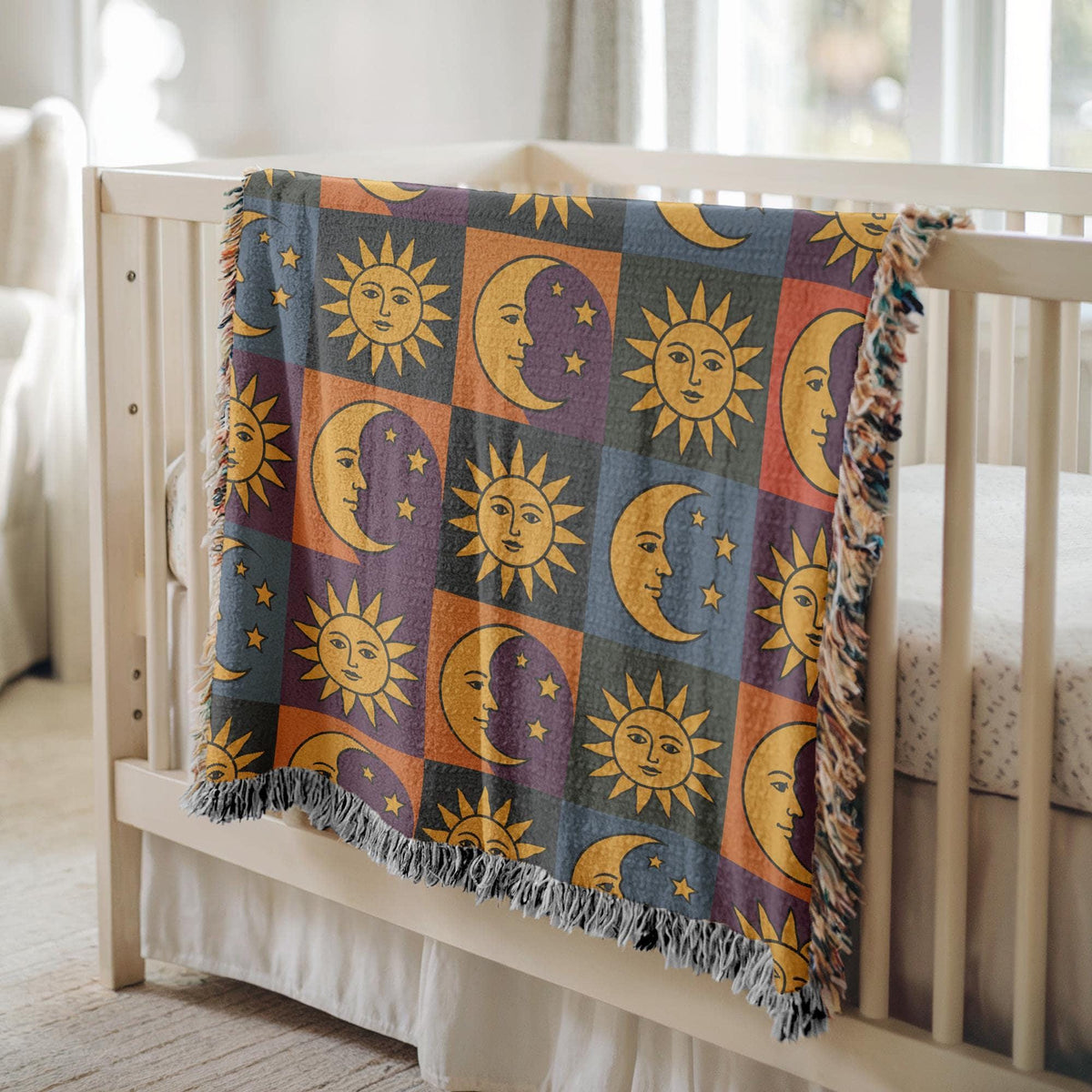Sun and Moon Woven Blanket