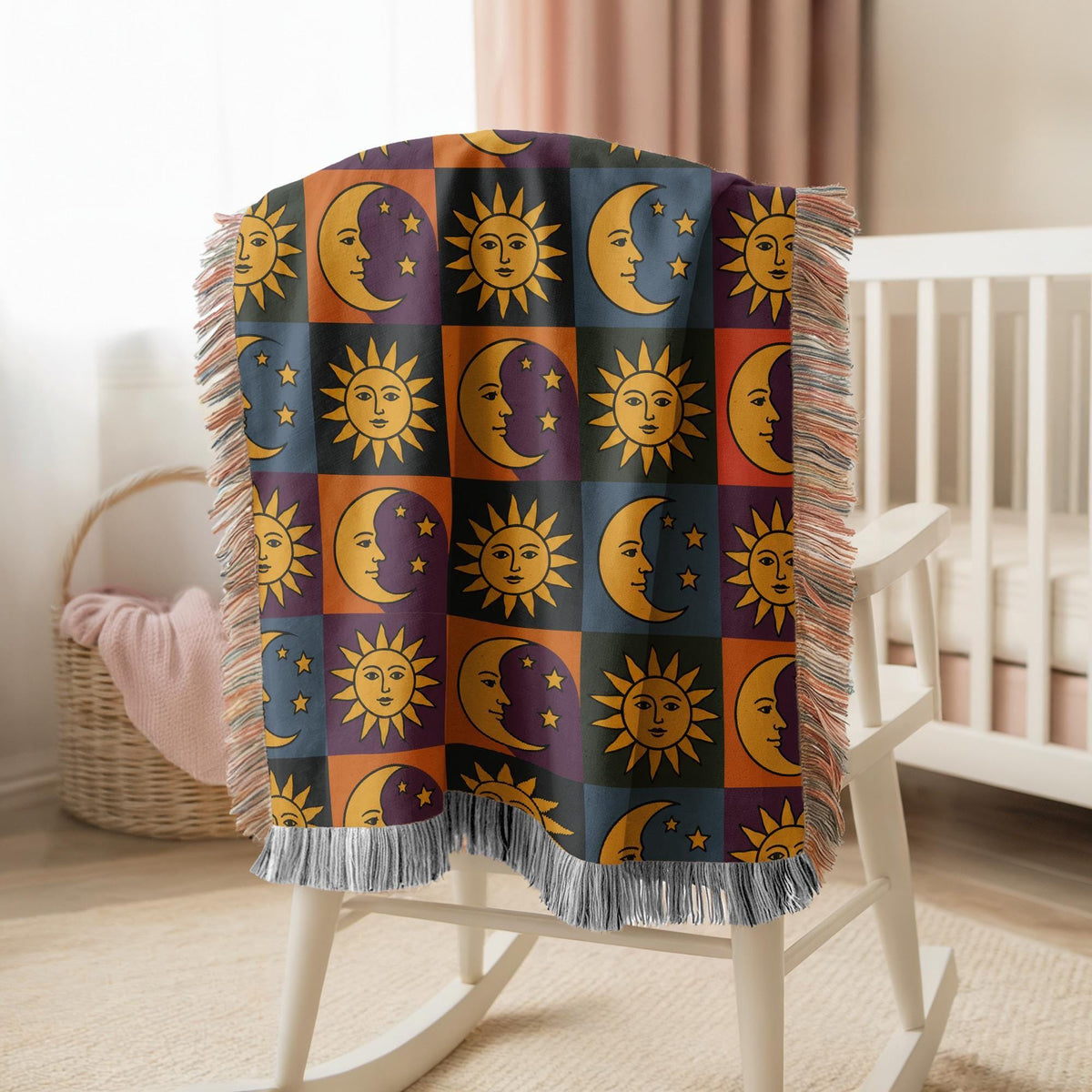 Sun and Moon Woven Blanket