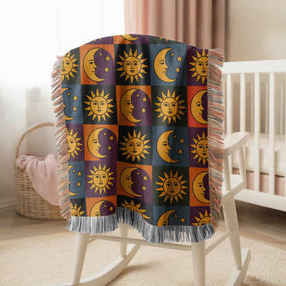 Sun and Moon Woven Blanket