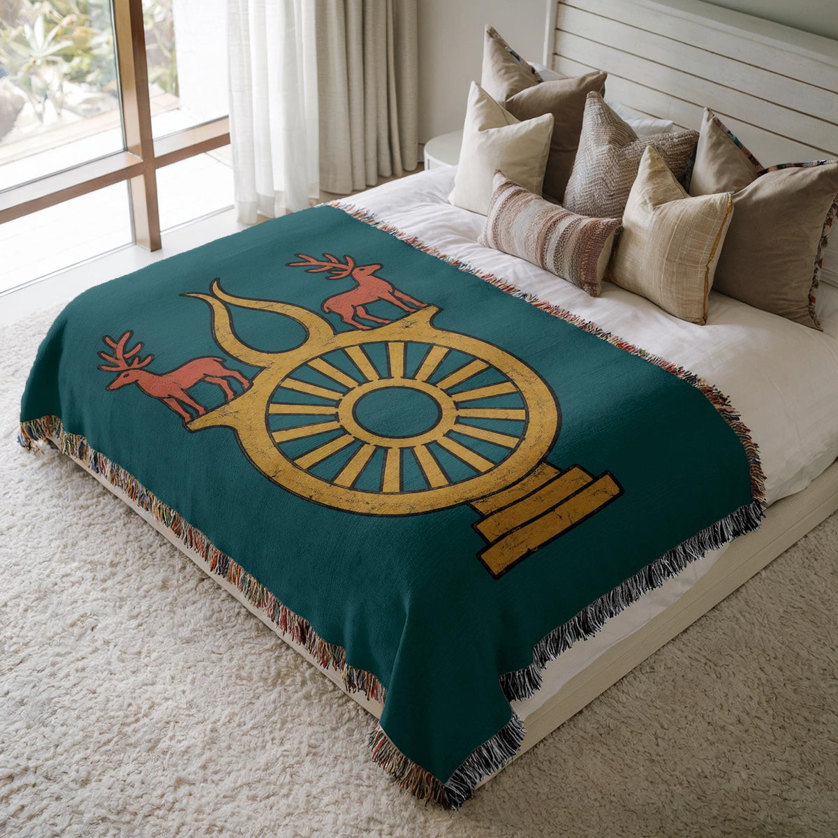 Hittite Sun Disc Woven Blanket