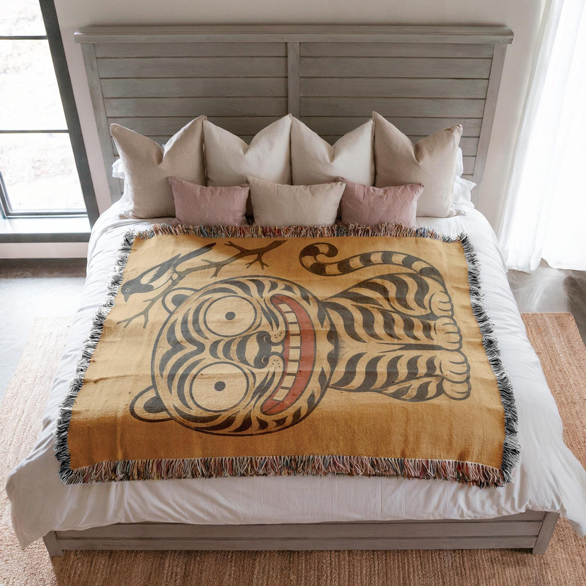 Korean Tiger Woven Blanket