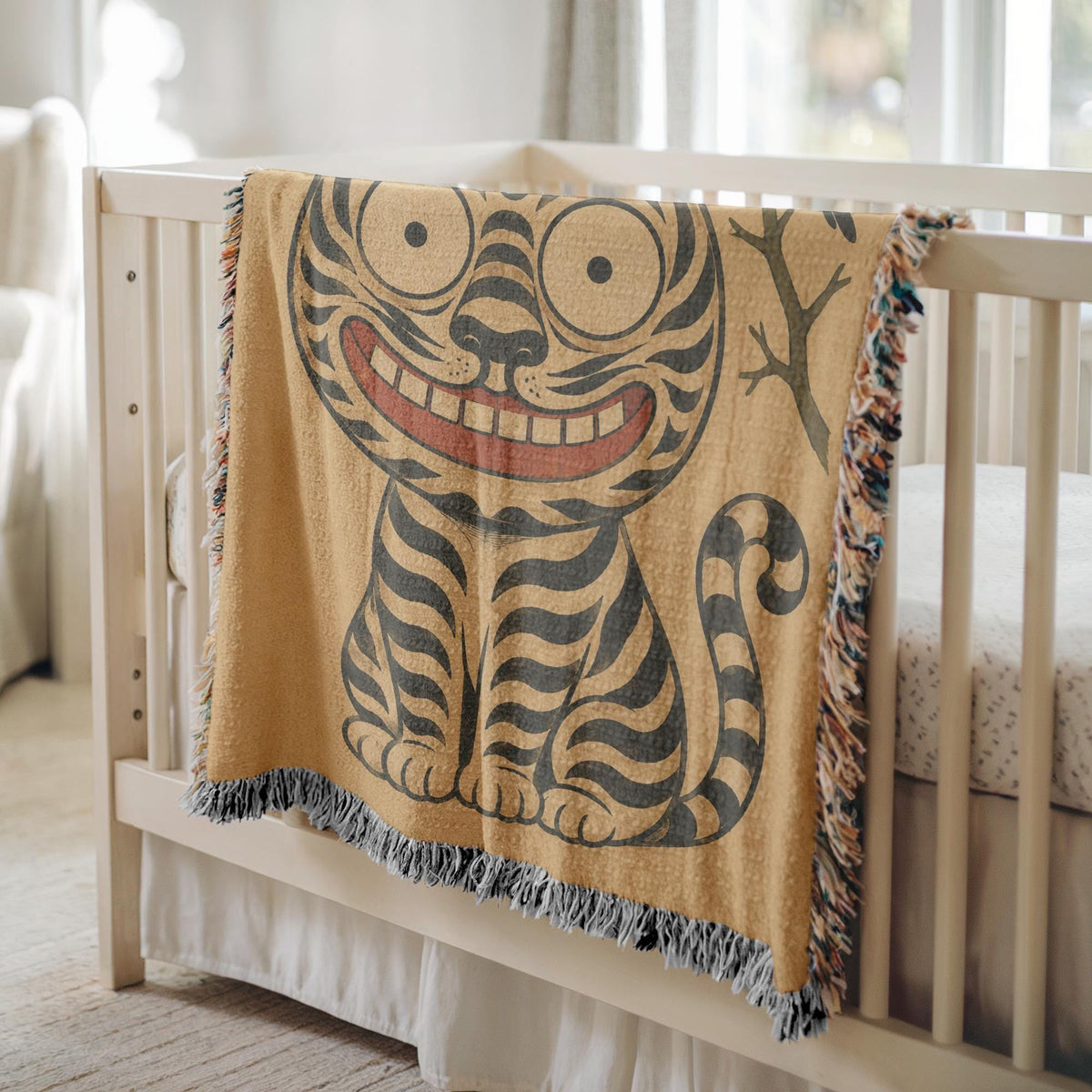 Korean Tiger Woven Blanket