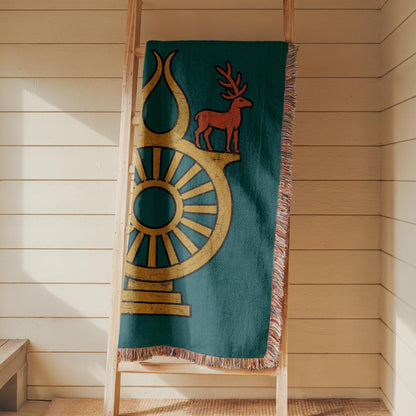 Hittite Sun Disc Woven Blanket
