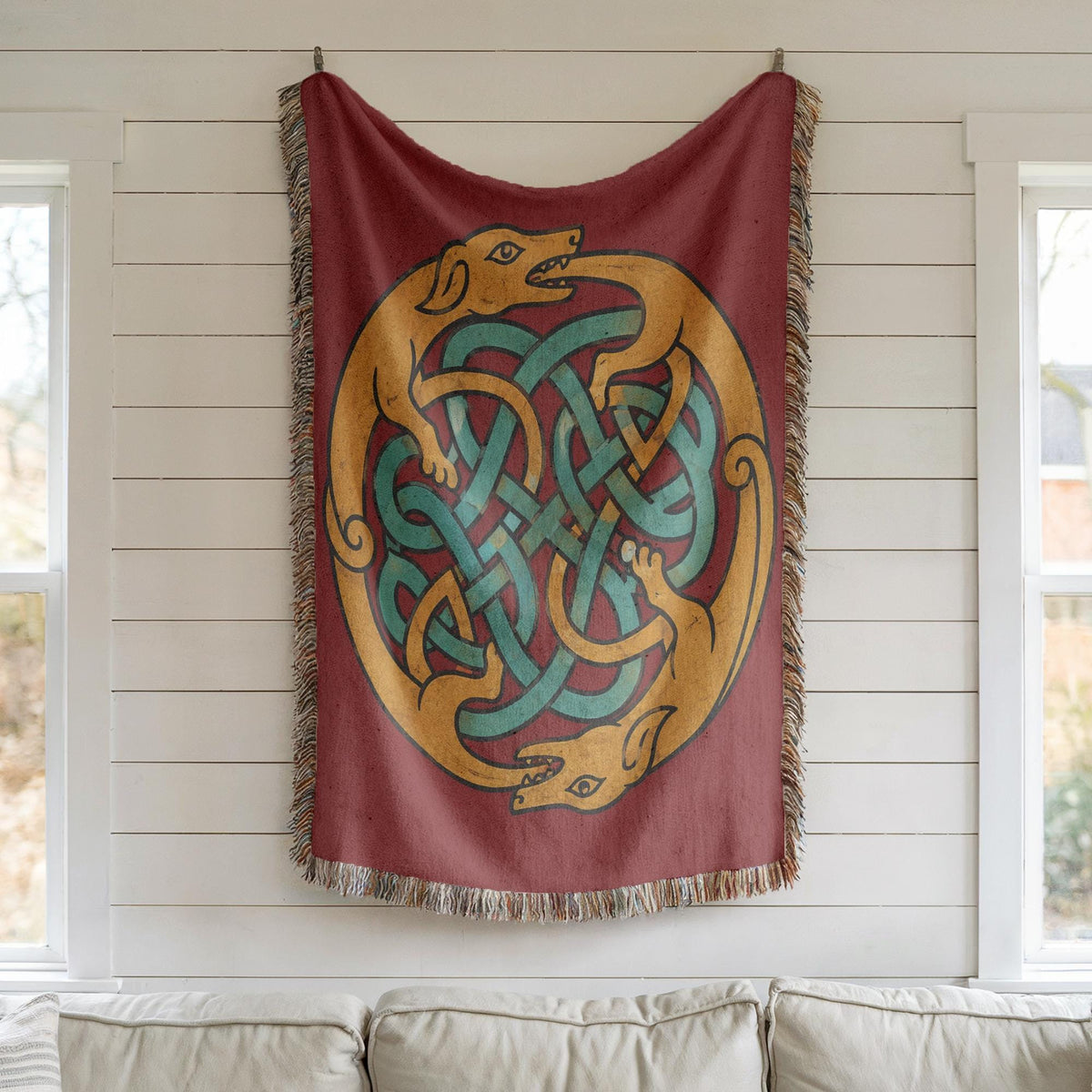 Celtic Knot Woven Blanket