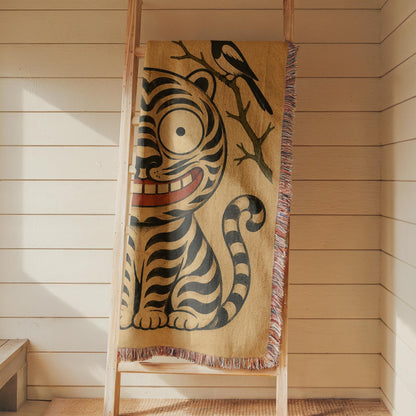 Korean Tiger Woven Blanket