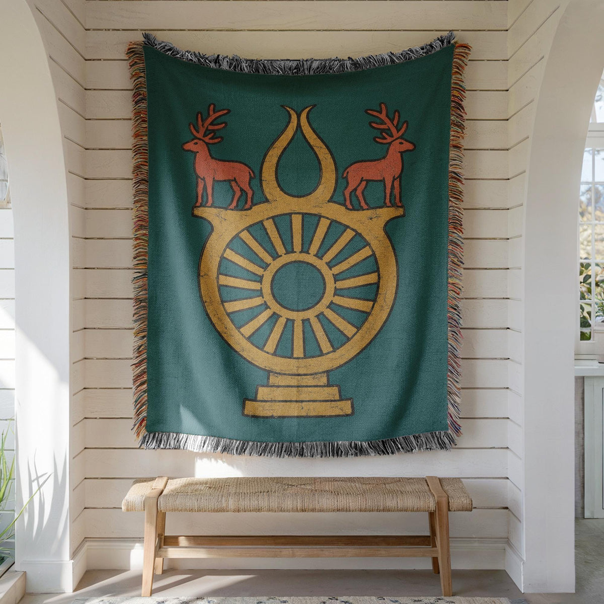Hittite Sun Disc Woven Blanket