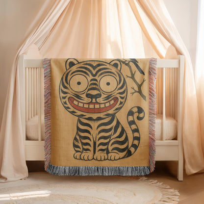 Korean Tiger Woven Blanket