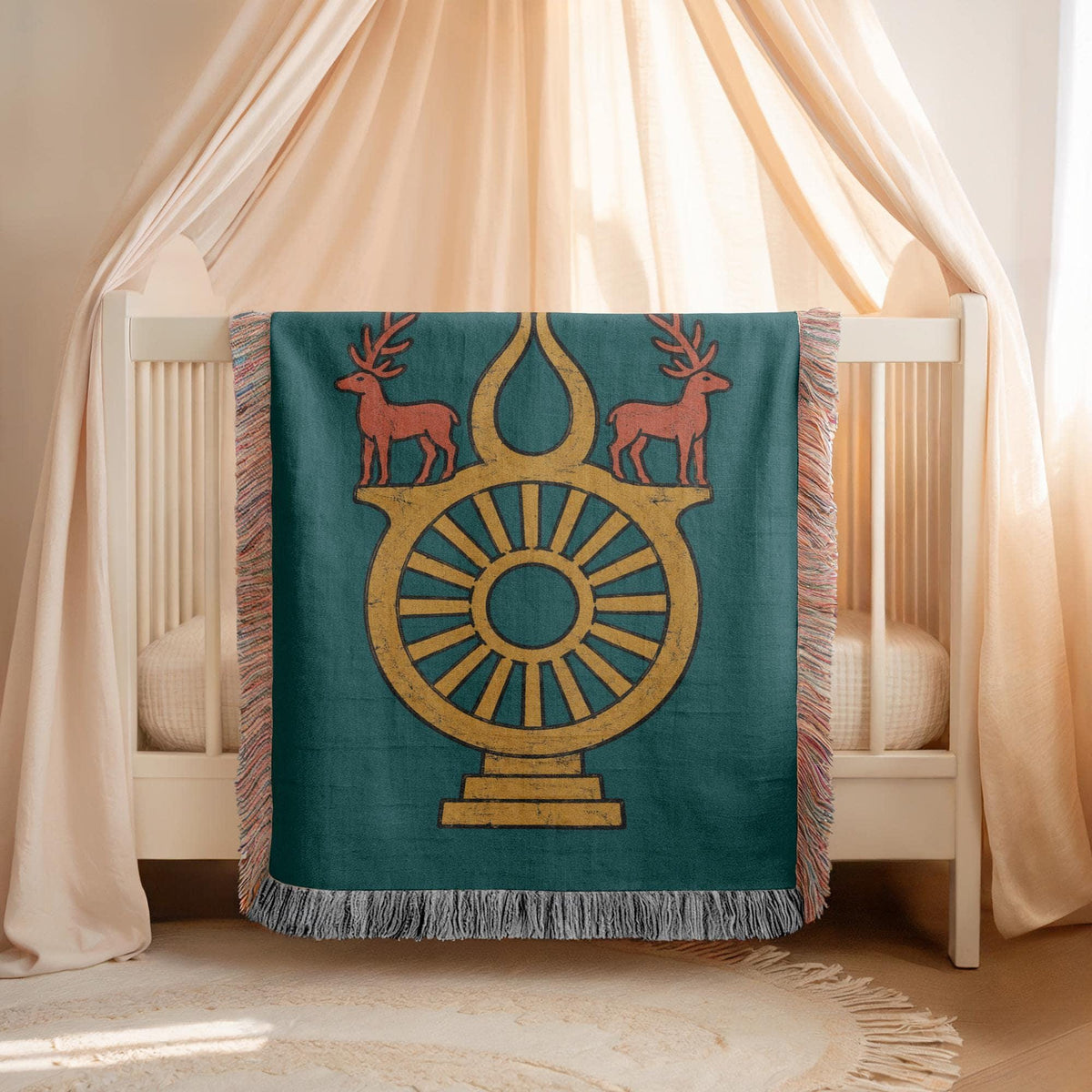 Hittite Sun Disc Woven Blanket