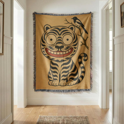 Korean Tiger Woven Blanket