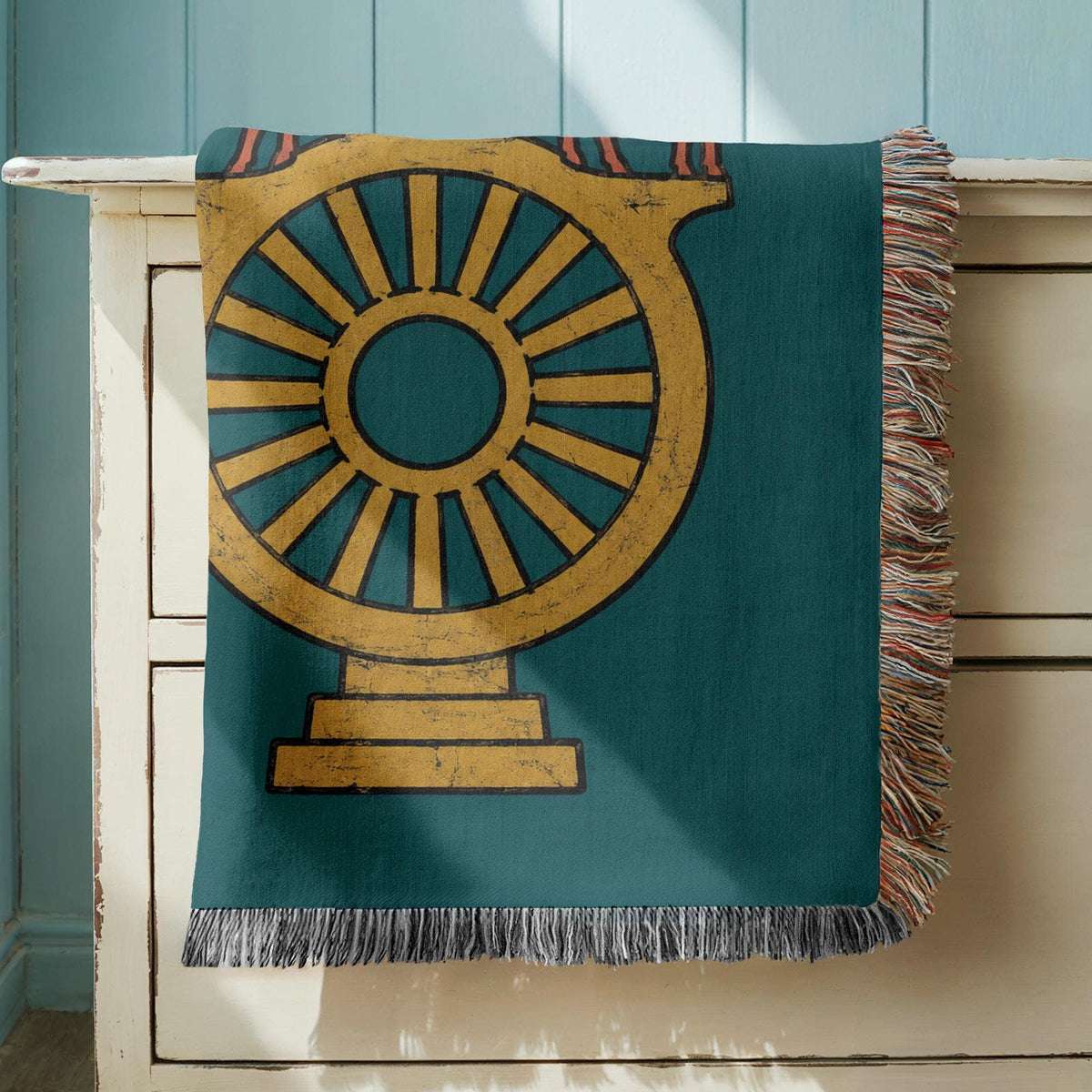 Hittite Sun Disc Woven Blanket