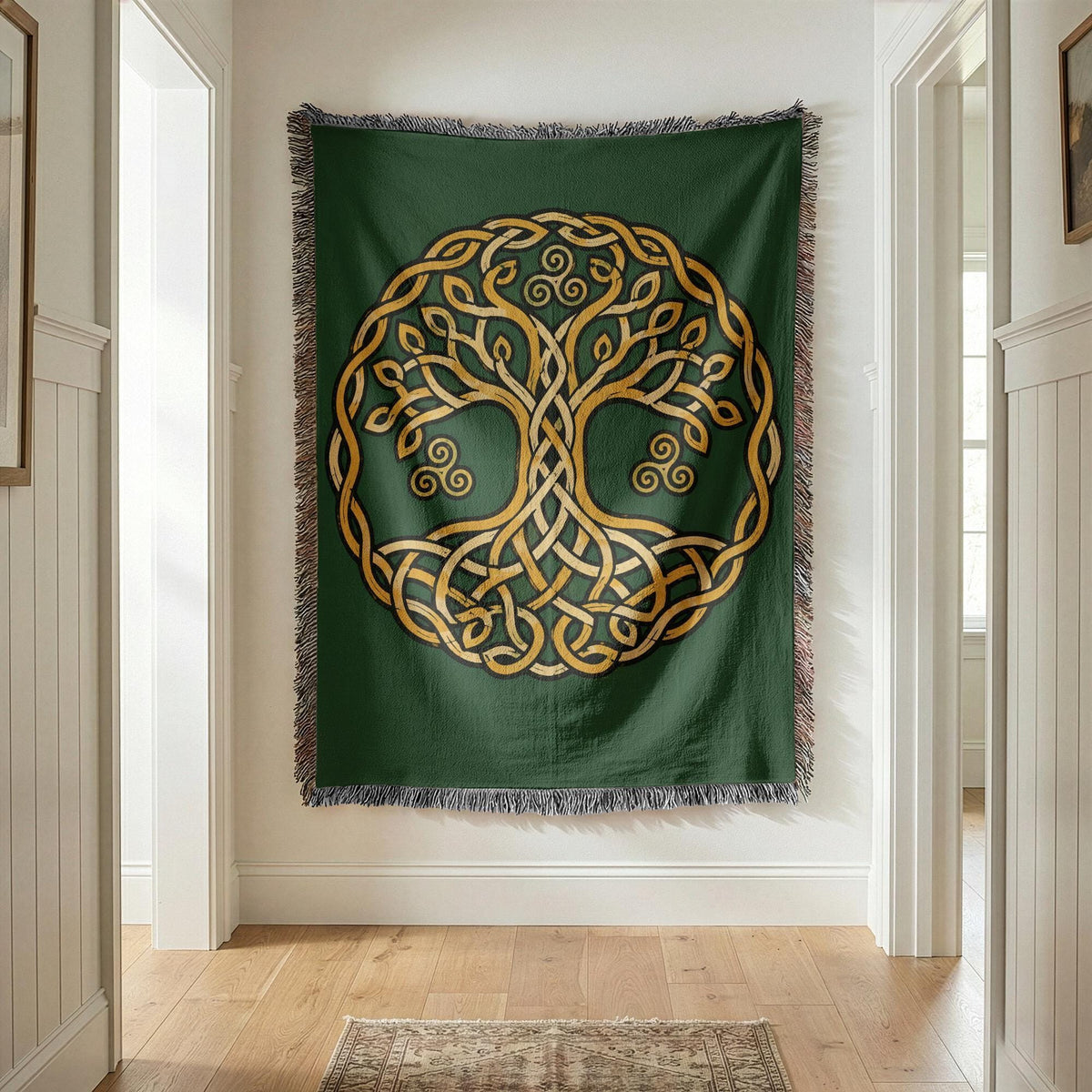 Celtic Tree of Life Woven Blanket