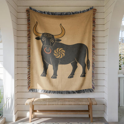 Bull Woven Blanket