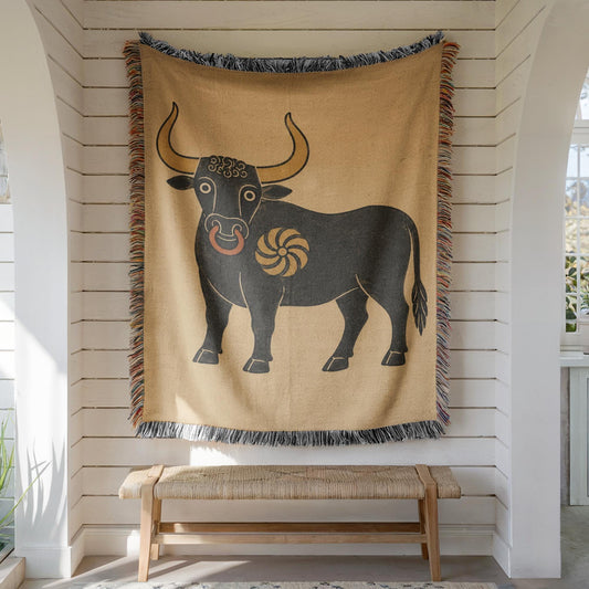 Bull Woven Blanket