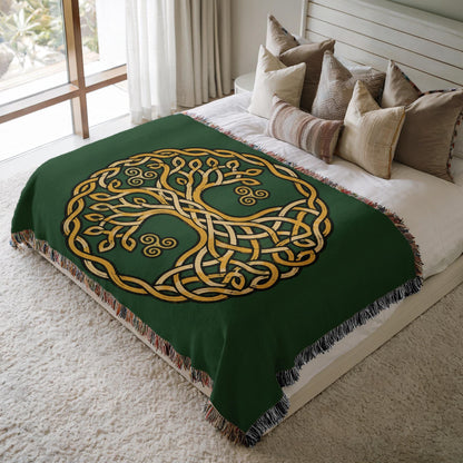 Celtic Tree of Life Woven Blanket