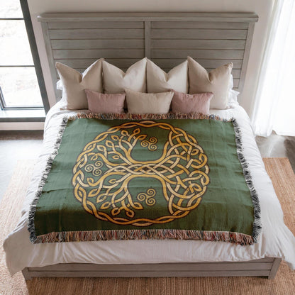 Celtic Tree of Life Woven Blanket