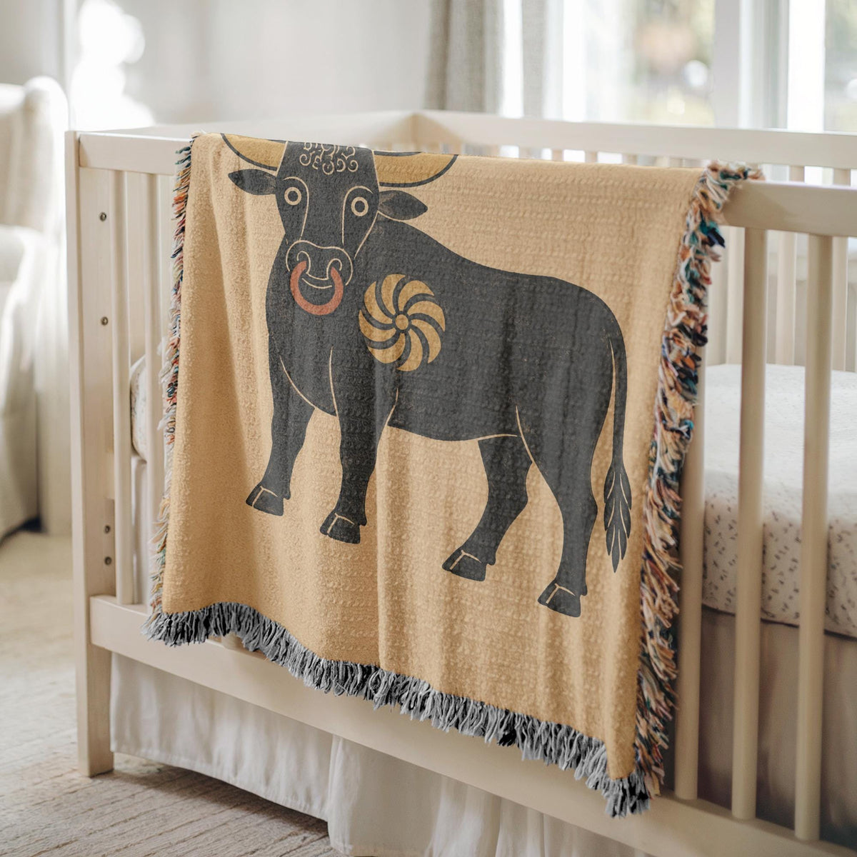 Bull Woven Blanket