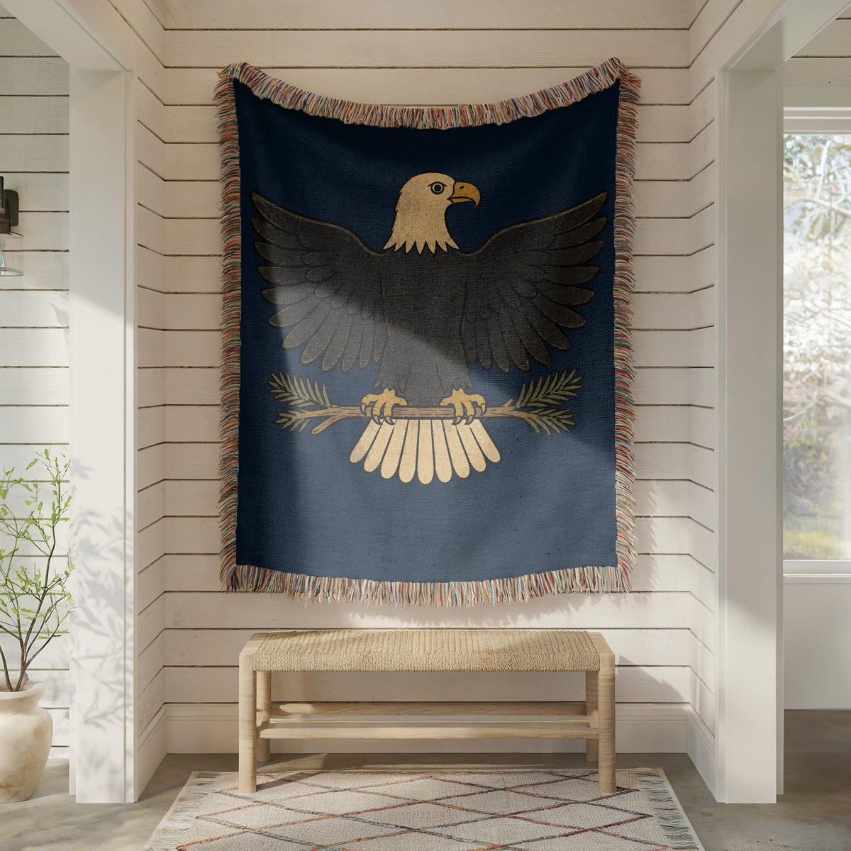 Bald Eagle Woven Blanket