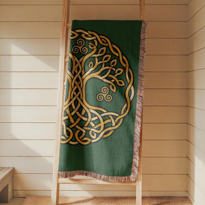 Celtic Tree of Life Woven Blanket