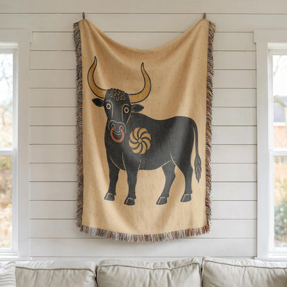 Bull Woven Blanket