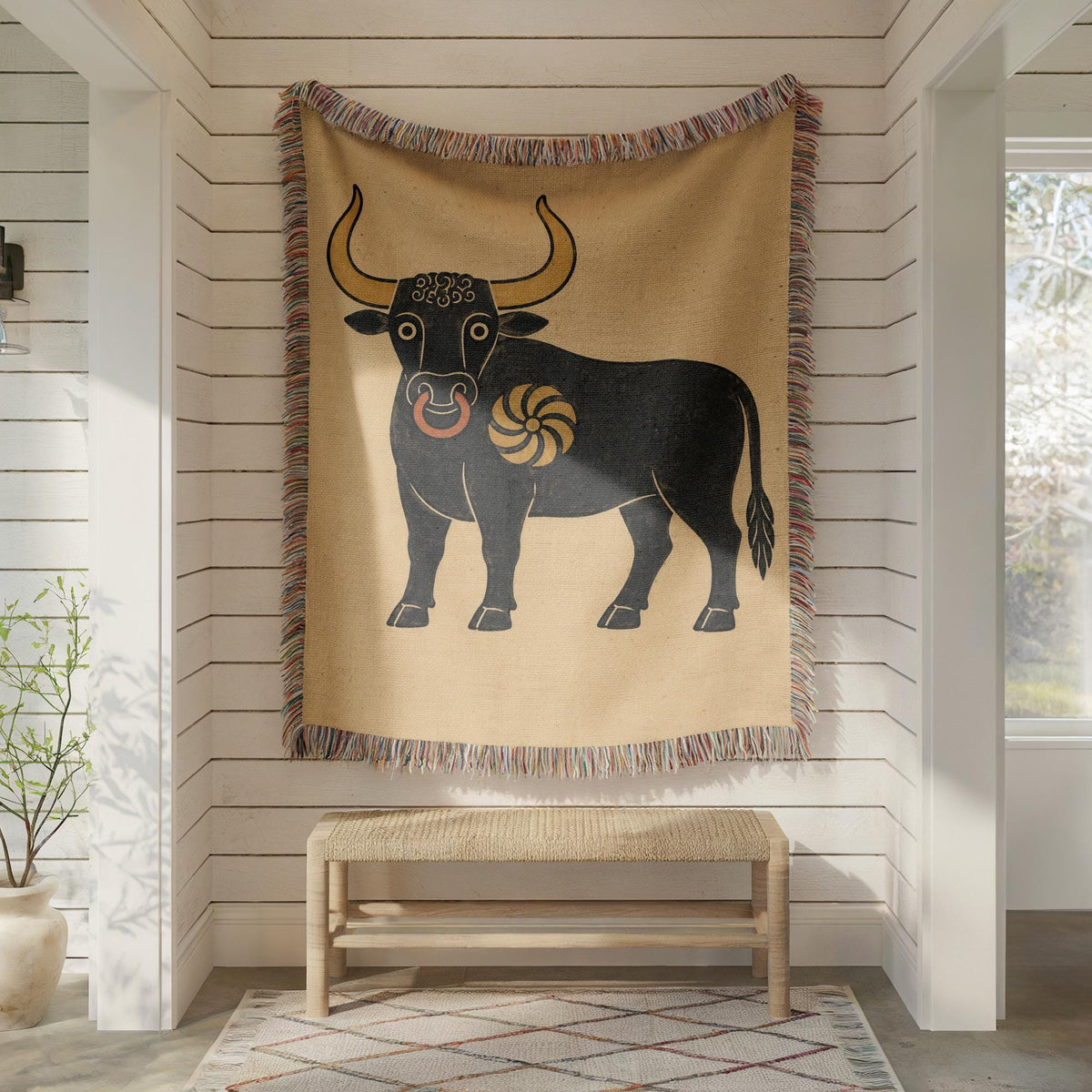Bull Woven Blanket