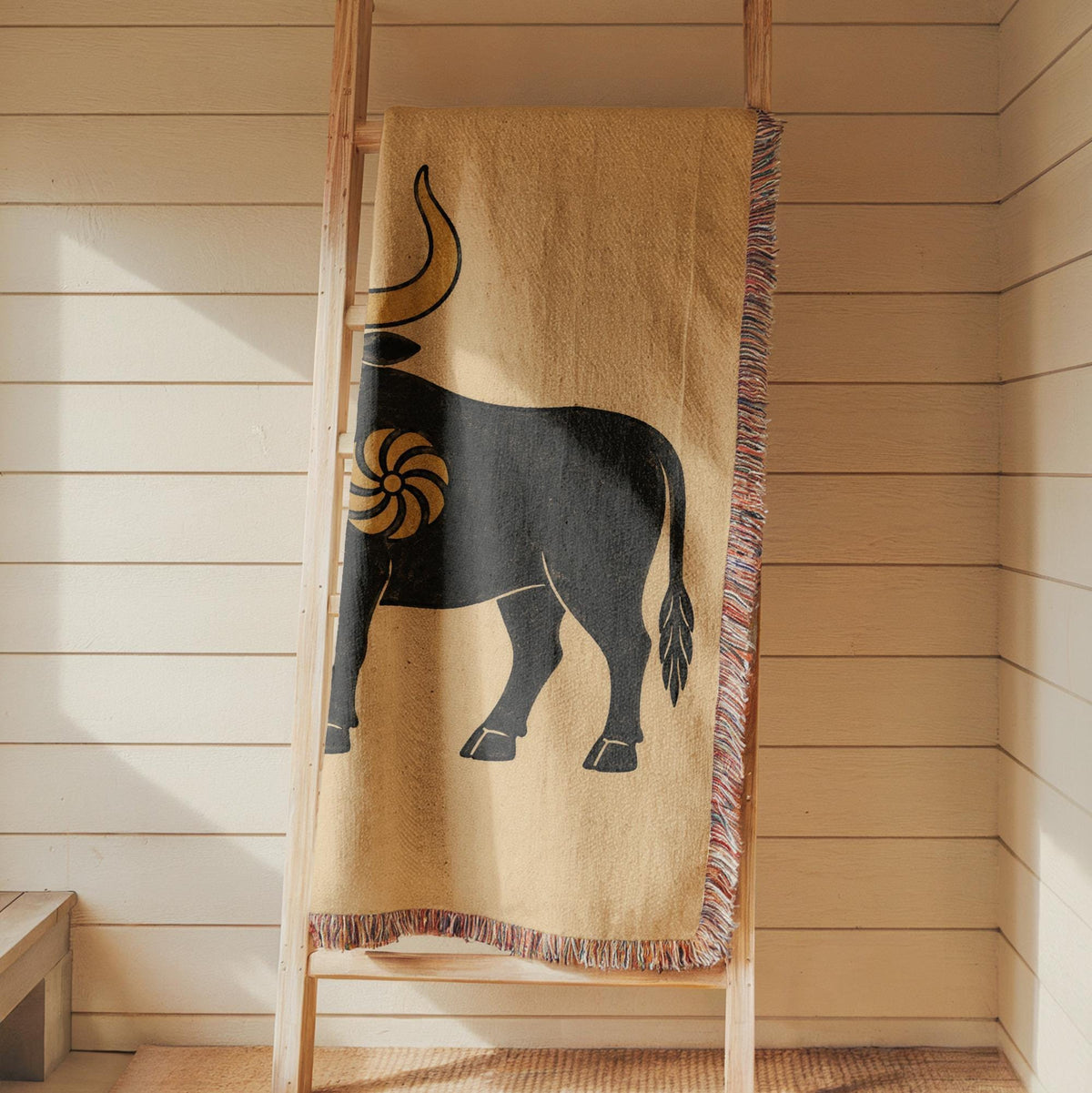 Bull Woven Blanket
