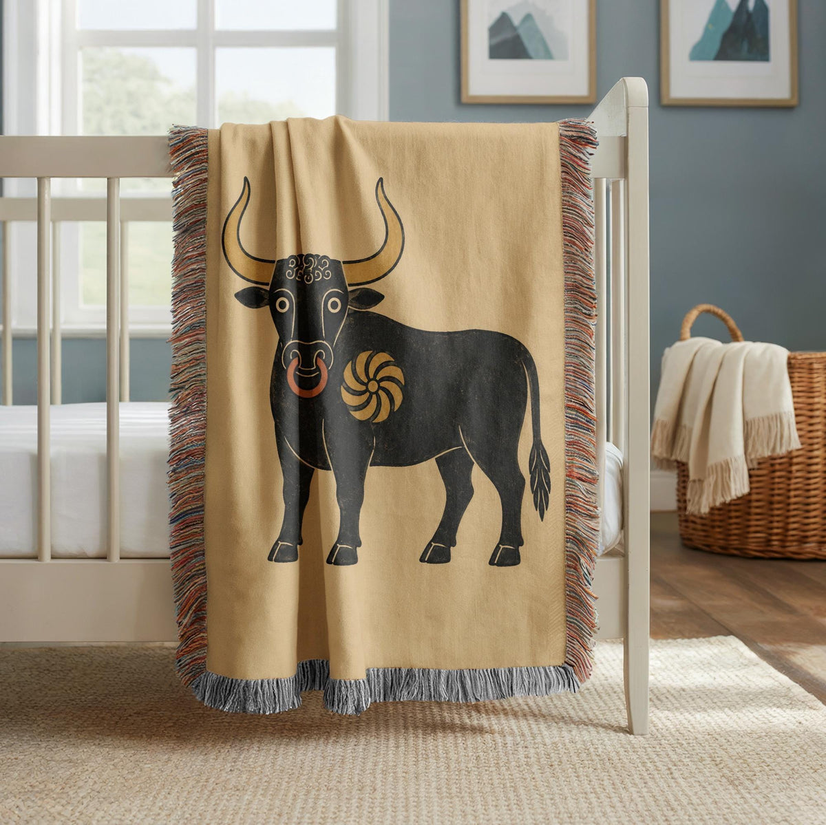 Bull Woven Blanket