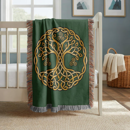 Celtic Tree of Life Woven Blanket